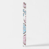 Coque iPhone 12 Motif De Donuts, Donuts Roses, Donuts Bleus (Côté gauche)