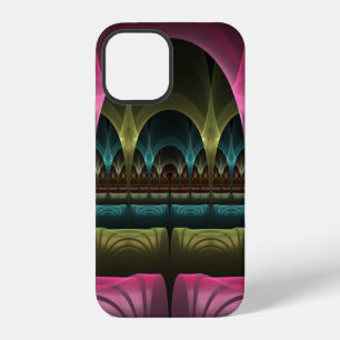 Coque iPhone 12 Motif de fantaisie spécial abstrait fractal coloré