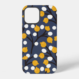 Coque iPhone 12 Motif de fleurs et de feuilles abstraites