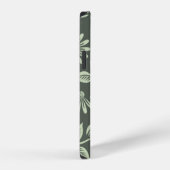 Coque iPhone 12 Motif de fleurs vert printemps (Côté droit)