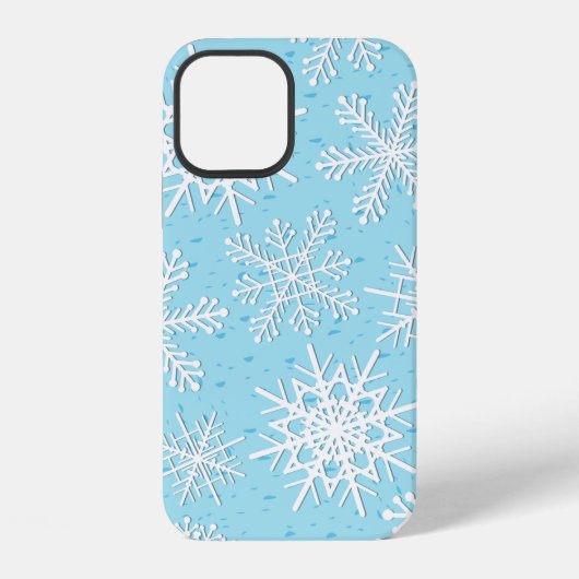 Coque iPhone 12 Motif de flocon de neige (Verso)