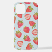 Coque iPhone 12 Motif de fraise de menthe (Verso)