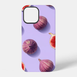 Coque iPhone 12 Motif de fruits colorés de figues fraîches sur fon