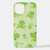 Coque iPhone 12 Motif de grenouille, Grenouilles mignonnes, Grenou (Verso)
