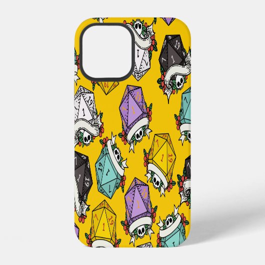 Coque iPhone 12 Motif de jeu de dés D20 (Verso)