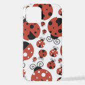 Coque iPhone 12 Motif De Ladybugs, Mignons Ladybugs, Red Ladybugs (Verso)