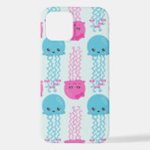 Coque iPhone 12 Motif de méduses, Mignonne méduse, Sea Animaux (Verso)