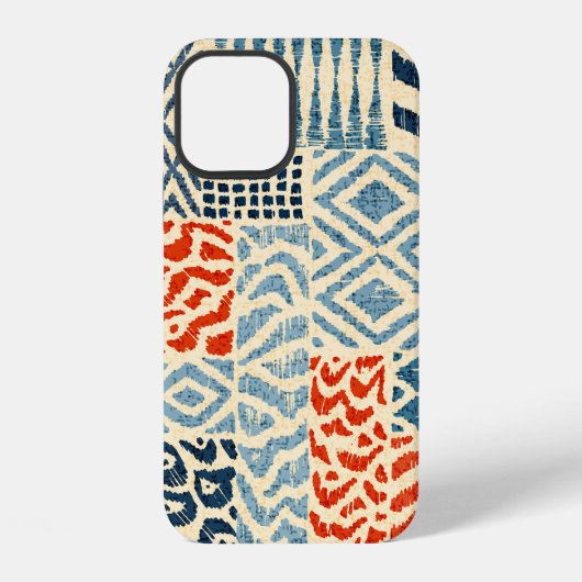 Coque iPhone 12 Motif de patchwork sans couture. Une collection de (Verso)