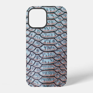 Coque iPhone 12 motif de peau de serpent brun texture fondcuir,t