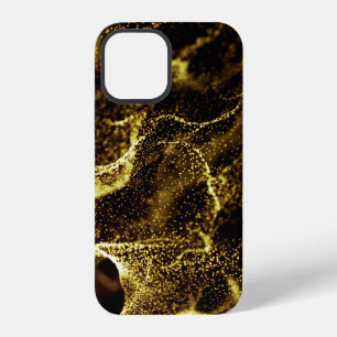 Coque iPhone 12 Motif de points futuristes. Explosion d'onde tordu