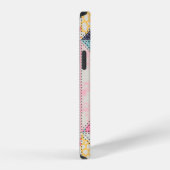 Coque iPhone 12 Motif de style Patchwork transparent. (Côté droit)