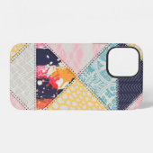Coque iPhone 12 Motif de style Patchwork transparent. (Verso Horizontal)