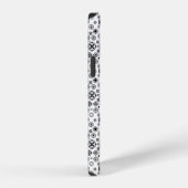 Coque iPhone 12 Motif décoratif arabesque noir blanc mignon (Côté droit)