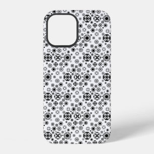 Coque iPhone 12 Motif décoratif arabesque noir blanc mignon