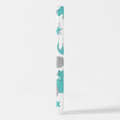 Coque iPhone 12 Motif Des Eléphants Bleus, Eléphants Mignons, Étoi (Côté gauche)