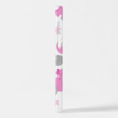 Coque iPhone 12 Motif Des Eléphants Roses, Eléphants Mignons, Étoi (Côté gauche)