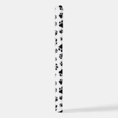 Coque iPhone 12 Motif des pattes, pattes de chien, noir et blanc (Côté droit)