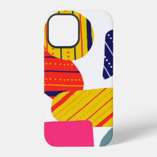 Coque iPhone 12 Motif dessiné à la main abstrait élégant sans cout