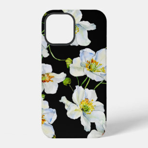 Coque iPhone 12 Motif d'illustration aquarelle de fleurs de camomi