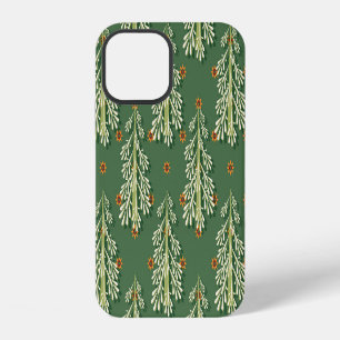 Coque iPhone 12 Motif d'illustration des arbres de Noël