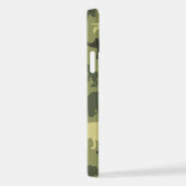 Coque iPhone 12 Motif Dinosaure, Silhouette Dinosaure, Dino Vert (Côté droit)