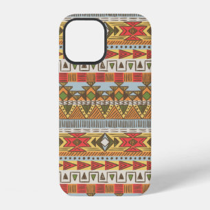 Coque iPhone 12 Motif ethnique sans couture en couleurs vives