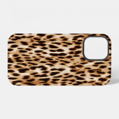 Coque iPhone 12 Motif faune authentique, peau de léopard. (Verso Horizontal)