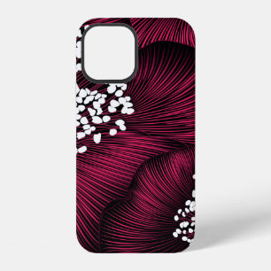 Coque iPhone 12 Motif floral dessiné à la main avec fleurs de camé