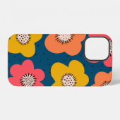 Coque iPhone 12 Motif floral sans couture. Floraux gras scandinave (Verso Horizontal)