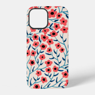 Coque iPhone 12 motif floral vintage sans couture avec des fleurs