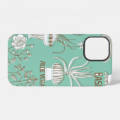 Coque iPhone 12 Motif fluide floral (Verso Horizontal)