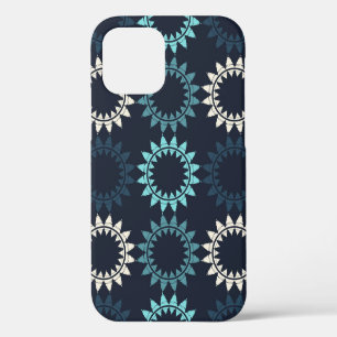 Coque iPhone 12 Motif folklorique. Modèle d'art transparent. Fond