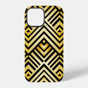 Coque iPhone 12 Motif géométrique abstrait dans le style art déco,