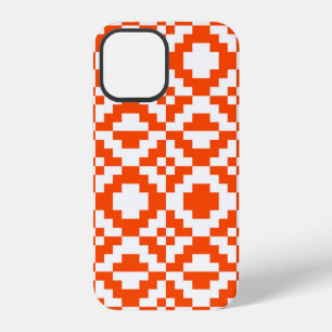 Coque iPhone 12 Motif géométrique abstrait pixelisé sans couture. 