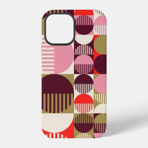 Coque iPhone 12 Motif géométrique abstrait sans couture vintage mo
