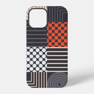 Coque iPhone 12 Motif géométrique moderne coloré sans couture
