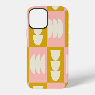 Coque iPhone 12 Motif géométrique rétro moderne du milieu du siècl