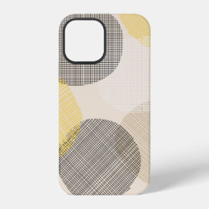 Coque iPhone 12 Motif géométrique sans couture avec des cercles ro