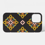 Coque iPhone 12 Motif géométrique sans couture. Conception de text (Verso Horizontal)