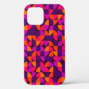 Coque iPhone 12 Motif géométrique transparent. Vinta vintage Abstr