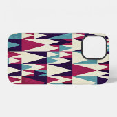 Coque iPhone 12 Motif géométrique triangle rétro (Verso Horizontal)