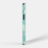 Coque iPhone 12 Motif hexagonal bleu clair sans couture (Côté droit)