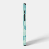 Coque iPhone 12 Motif hexagonal bleu clair sans couture (Côté gauche)