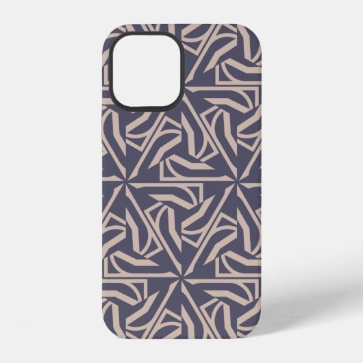 Coque iPhone 12 Motif Hipster avec éléments polygonaux. Triangles (Verso)
