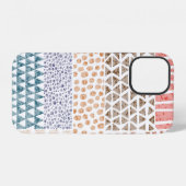 Coque iPhone 12 Motif impeccable en style patchwork. D simple (Verso Horizontal)