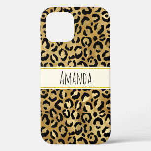 Coque iPhone 12 Motif imprimé léopard sauvage et exotique