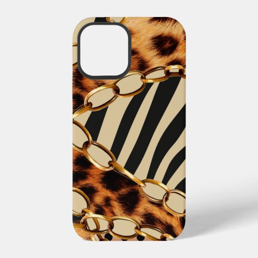 Coque iPhone 12 Motif léopard, Imprimé léopard, Impression animale (Verso)