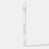 Coque iPhone 12 Motif Marbre blanc en pierre (Côté droit)