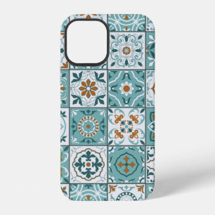 Coque iPhone 12 Motif méditerranéen sans couture de carreaux maroc