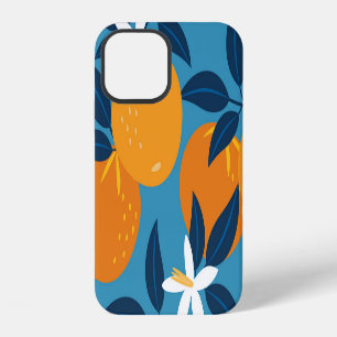 Coque iPhone 12 Motif orange : texture transparente vintage